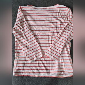 J Crew Factory Striped 3/4 Sleeve Top